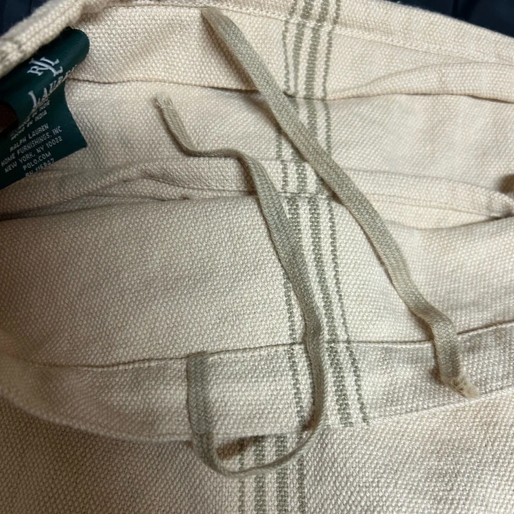Ralph Lauren accent Pillow Cover Raeghan Stripe Cream 16x24 Cottagecore